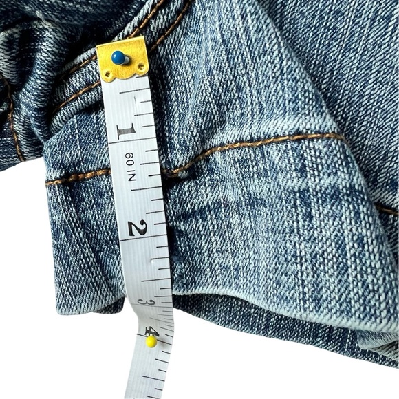 Jou Jou Size 7/8 Jean Shorts with rhinestones and embroidered pockets - Picture 8 of 10